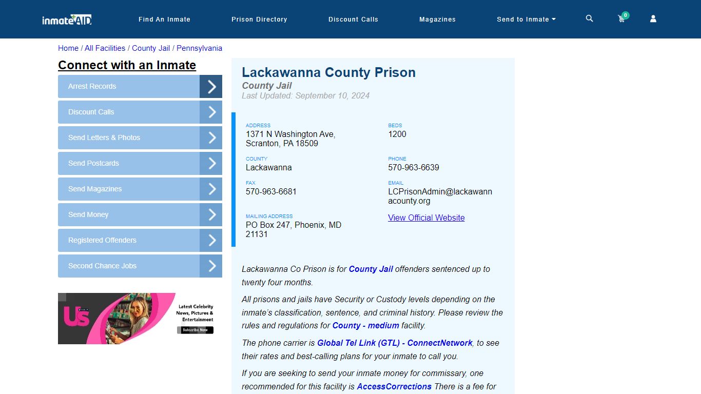 Lackawanna County Prison - Inmate Locator